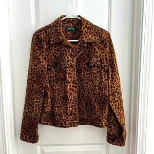 Leopard print Ralph Lauren jean jacket